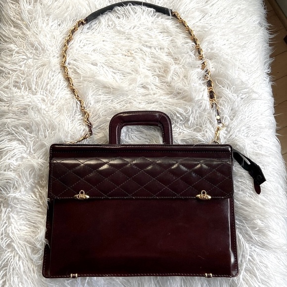Handbags - 🇺🇸 Vintage Leather Briefcase- 1990’s
